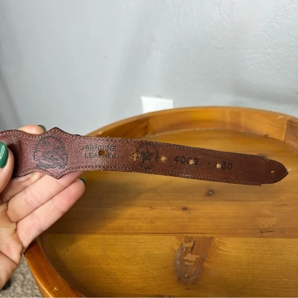 Vintage Nadine Western Style Leather Belt braided leather sz 30 boho - Picture 4 of 4
